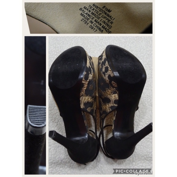 Nine West Ankle Strap Peep Toe Heels Size 8.5 - Picture 3 of 8